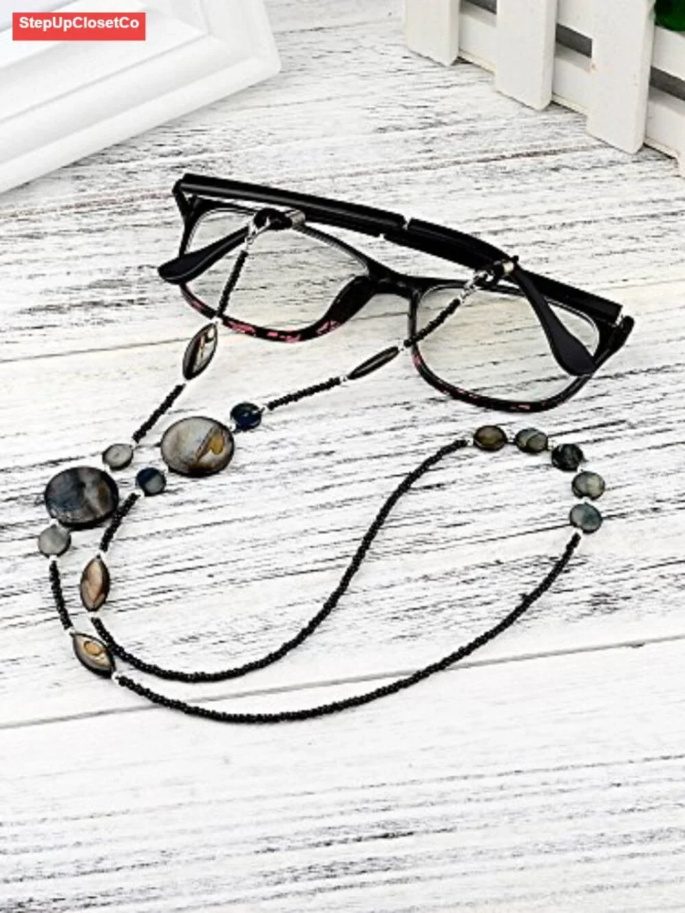2 Pack Beaded Eyeglass Chains for Women Sunglasses Holder Lanyard Neck Strap